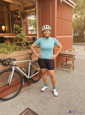 Workout photo from a road cycling session, restyled by ActivArt with golden hour atmosphere