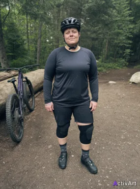 Workout photo from a mountain biking session, restyled by ActivArt with gritty atmosphere