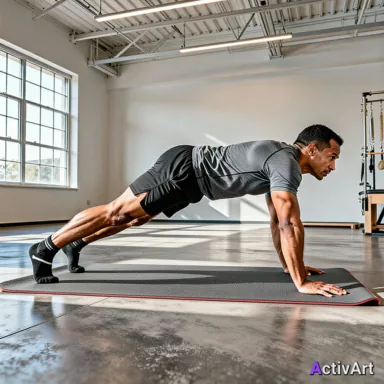 AI-generated Pilates scene, created by ActivArt from the activity data alone with no photo taken